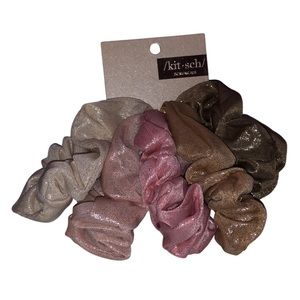 NEW Sparkle Earth Tone 5-Pack Hair Scrunchies